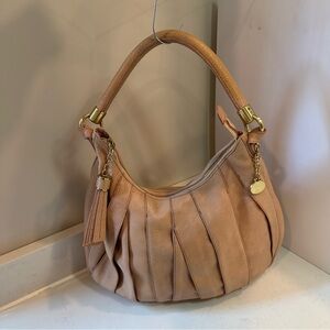 Brahmin Elegant Tan Leather Hobo Bag